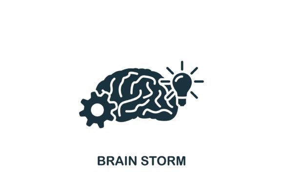 Brain Storm Icon: A Creative Business Motivator