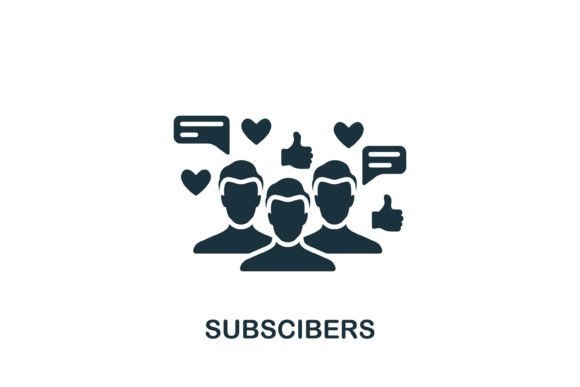 Subscibers Icon: A Simple Line Element for Community Symbol